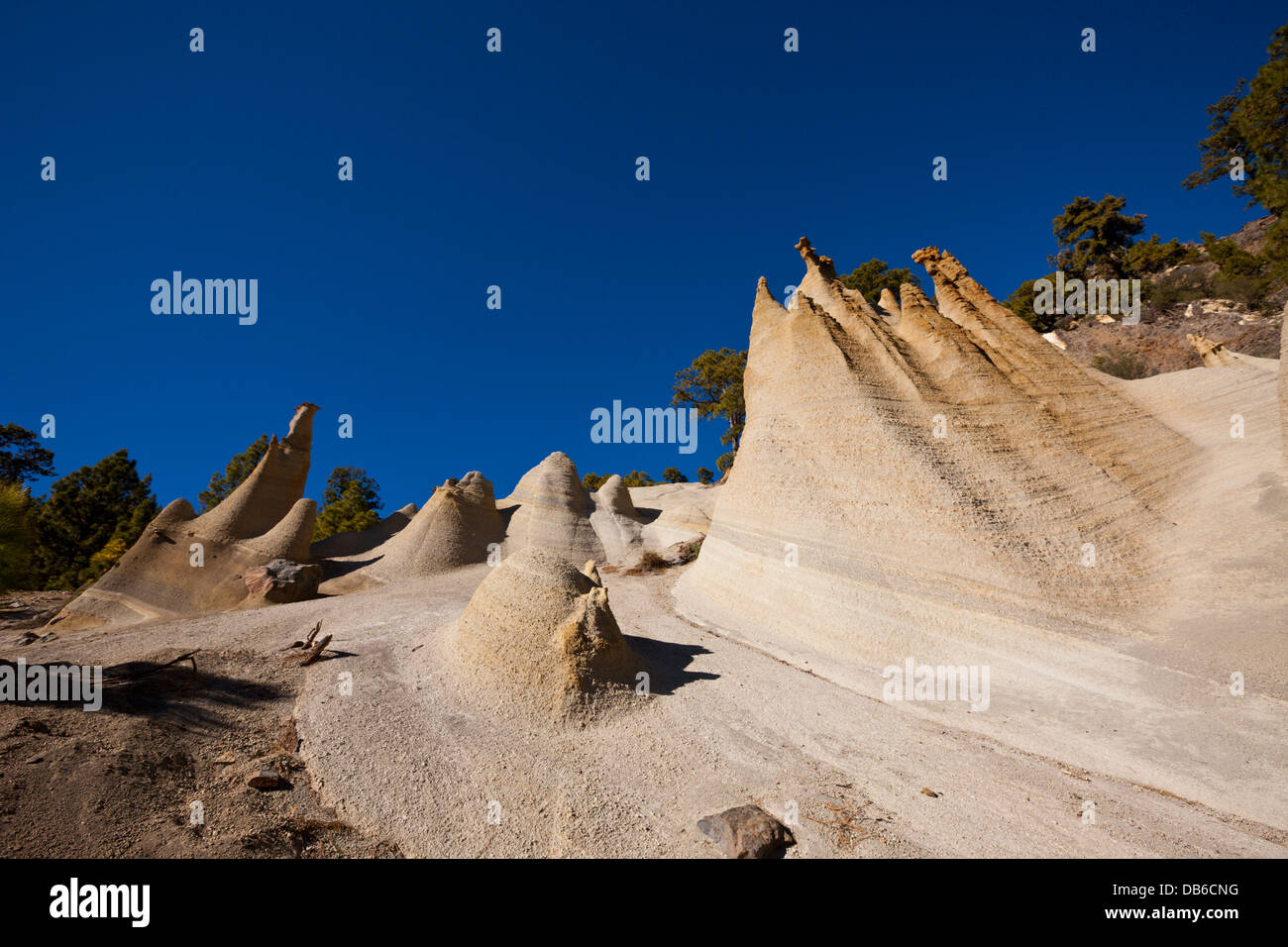 Paysage lunaire Paisaje Lunar dans le Parc National du Teide, Tenerife, Canaries, Espagne Banque D'Images