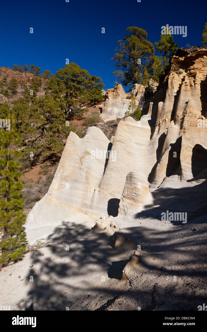 Paysage lunaire Paisaje Lunar dans le Parc National du Teide, Tenerife, Canaries, Espagne Banque D'Images