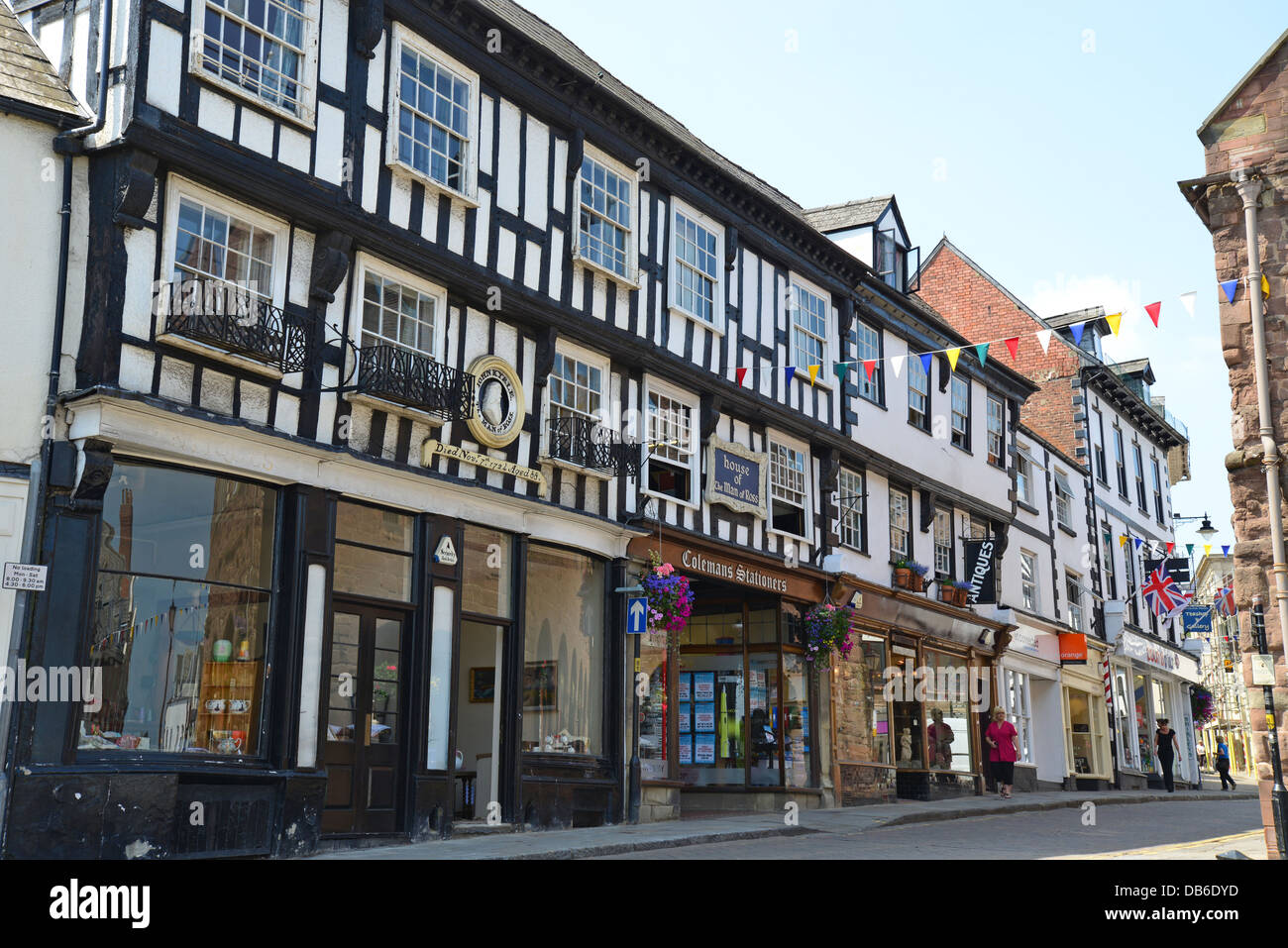 Accueil de l'homme de l'époque élisabéthaine (John Ross Kyrle) Place du marché, Ross-on-Wye (Rhosan ar Wy), Herefordshire, Angleterre, Royaume-Uni Banque D'Images