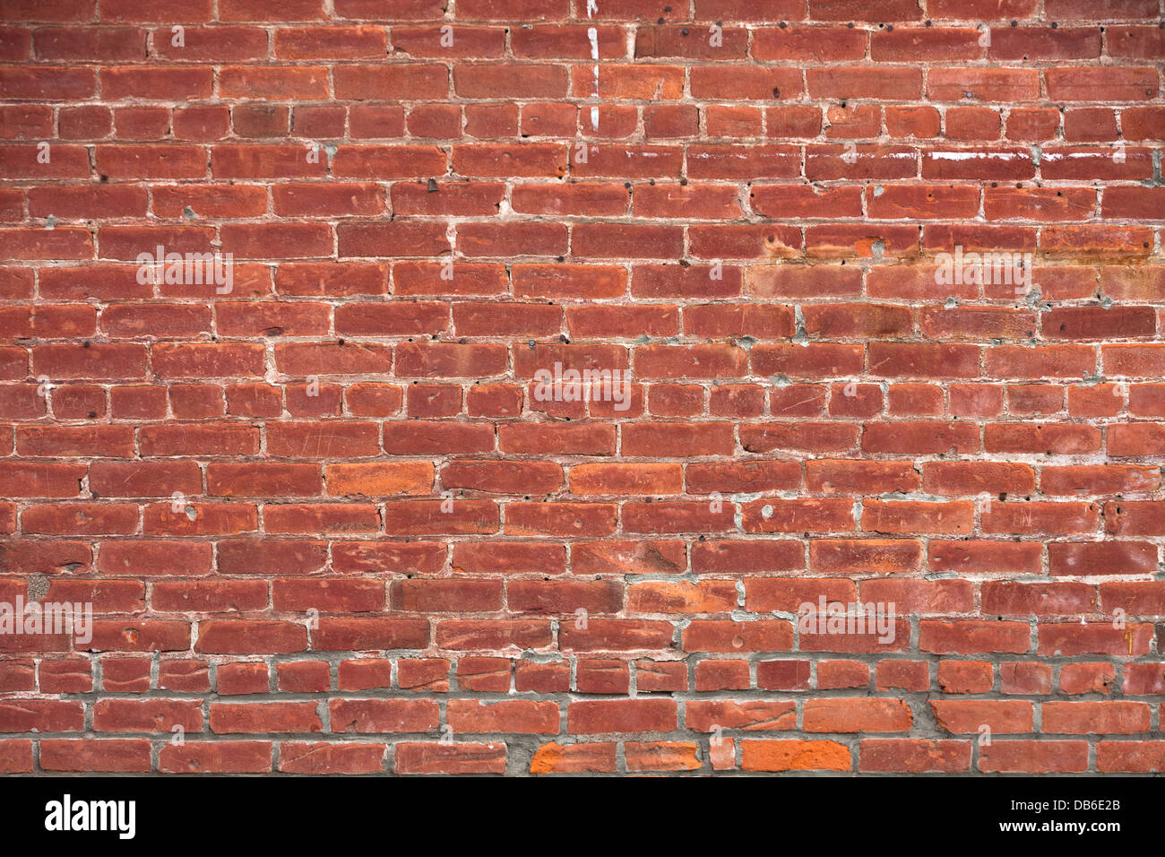 Vieux Mur de brique rouge pour le fond Banque D'Images