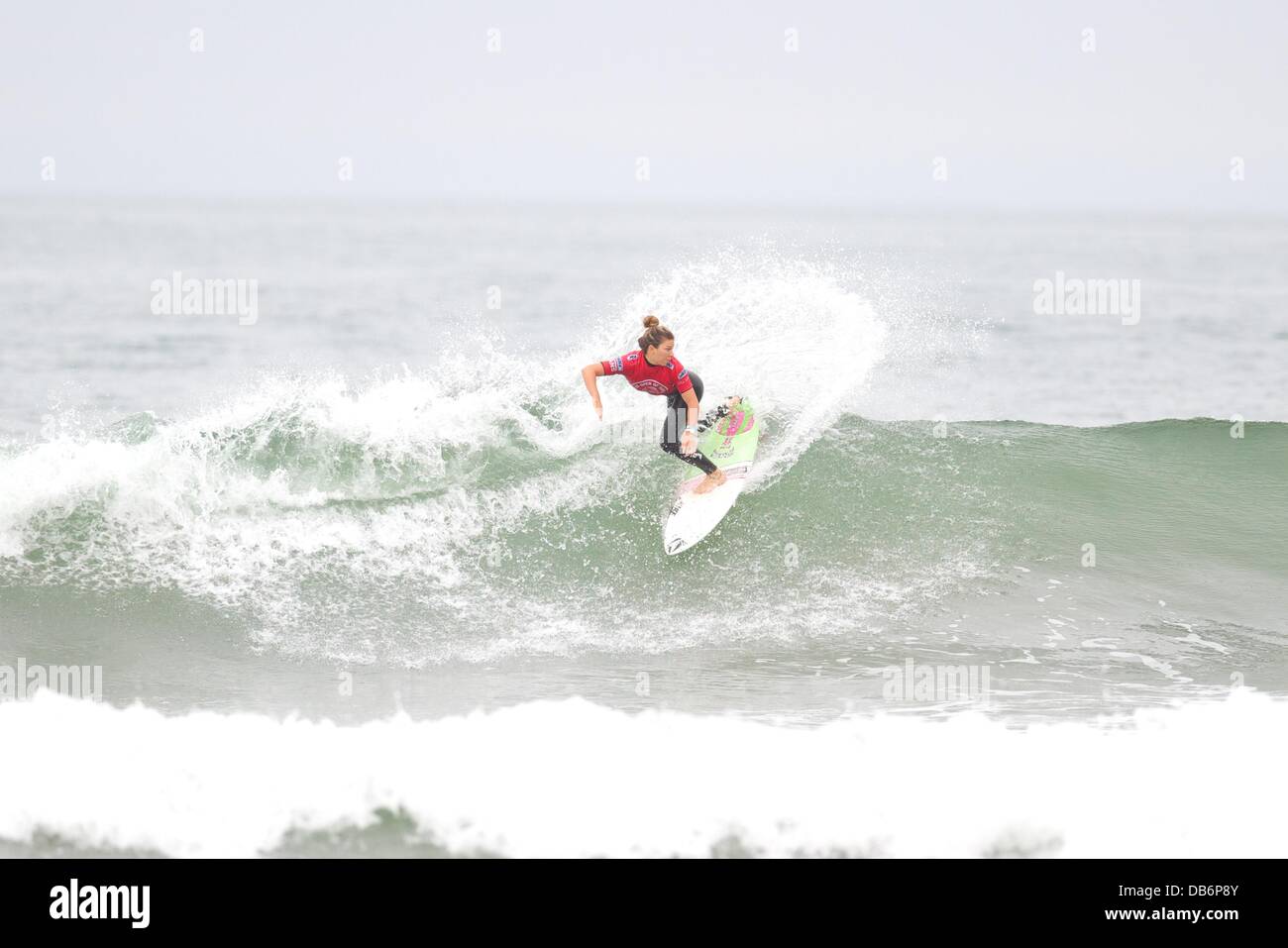 Huntington Beach, CA, USA. 24 juillet, 2013. 24 juillet 2013 : Coco Ho d'Hawaï pendant deux rondes de la CARS US Open de surf concours à Huntington Beach, CA. Credit : csm/Alamy Live News Banque D'Images