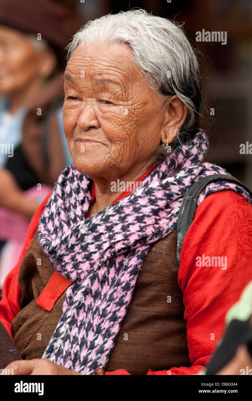 Hauts Femme tibétaine Banque D'Images