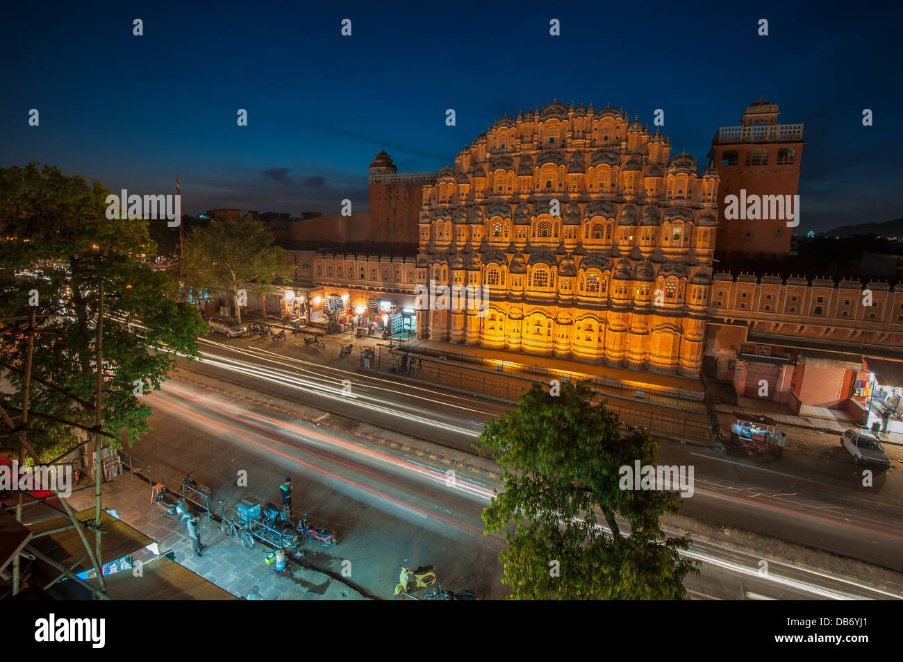 Hawa Mahal, le palais des vents, Jaipur, Inde Banque D'Images