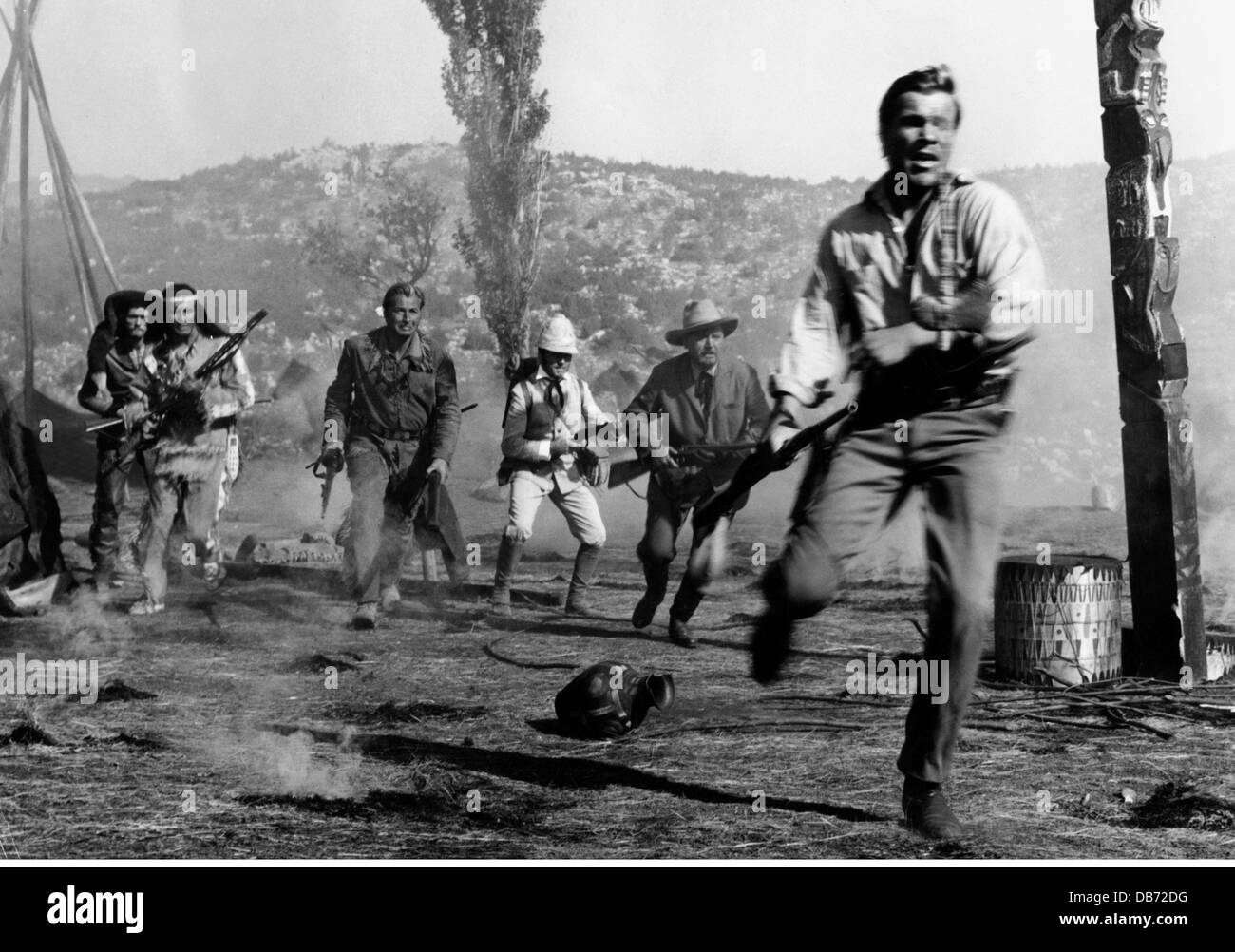 Film, 'trésor de Silver Lake', DEU / YUG 1962 : Harald Reinl, directeur, scène avec : Pierre Brice, Lex Barker, Eddi Arent, Jan Sid, Götz George, Permissions-Neccessary-tiers Banque D'Images