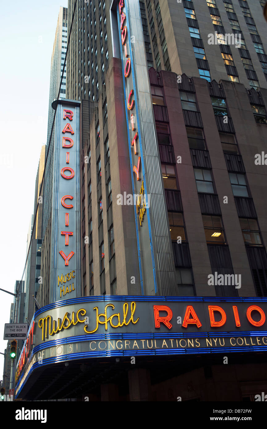 Le Radio City Music Hall de New York City Banque D'Images