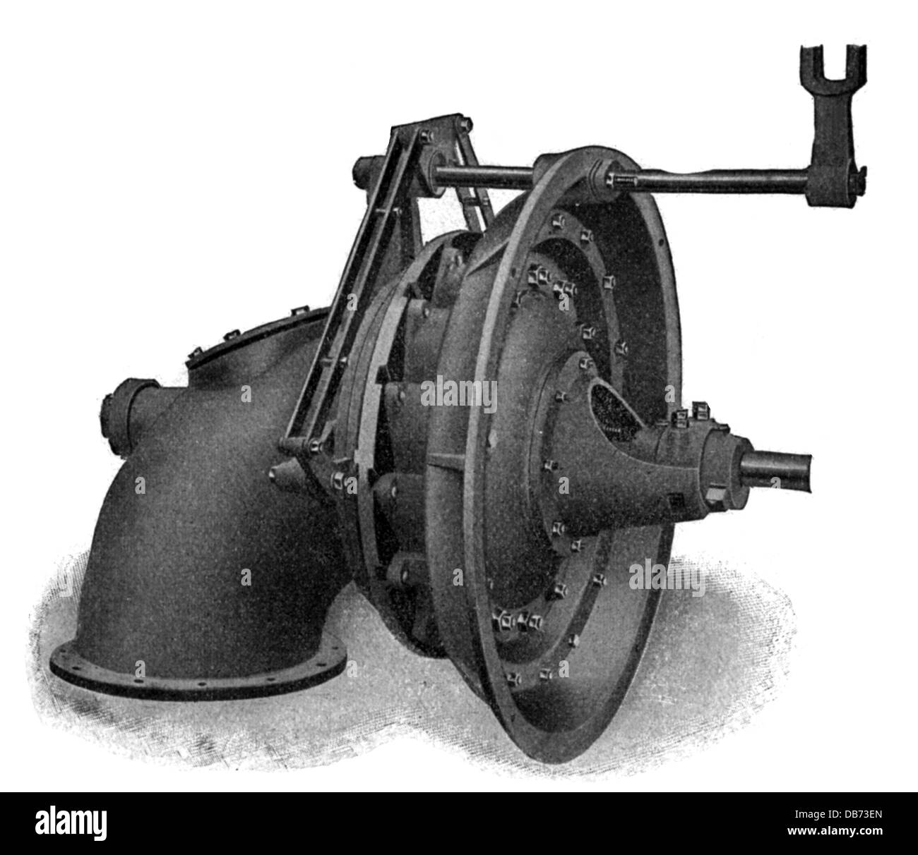 Énergie, eau, turbines, Francis turbine, construit par A. Wetzig machine usine, Wittenberg, gravure en bois, fin du XIXe siècle, 19e siècle, générateur, générateurs, électricité, production de courant, production d'électricité, production d'énergie, production d'énergie, turbines, eau, hydro-électricité, hydroélectricité, historique, ingénierie, technique, technologie, technologies, droits supplémentaires-Clearences-non disponible Banque D'Images