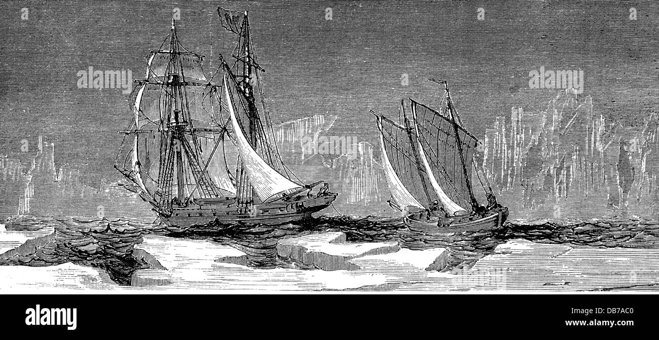 Transport / transport, navigation, voilier, expédition polaire russe, hiver 1862 / 1863, droits supplémentaires-Clearences-non disponible Banque D'Images