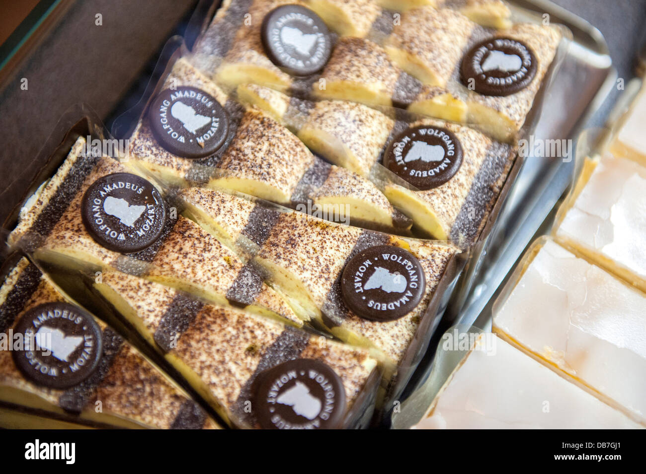 L'Europe, Autriche, Vienne, le Café Mozart, dessert. Banque D'Images