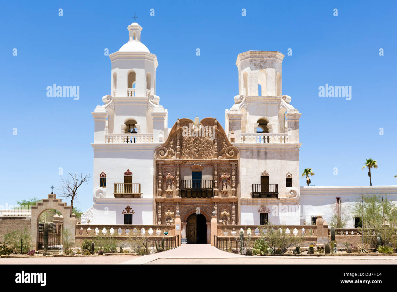 L'historique Mission San Xavier del Bac, près de Tucson, Arizona, USA Banque D'Images