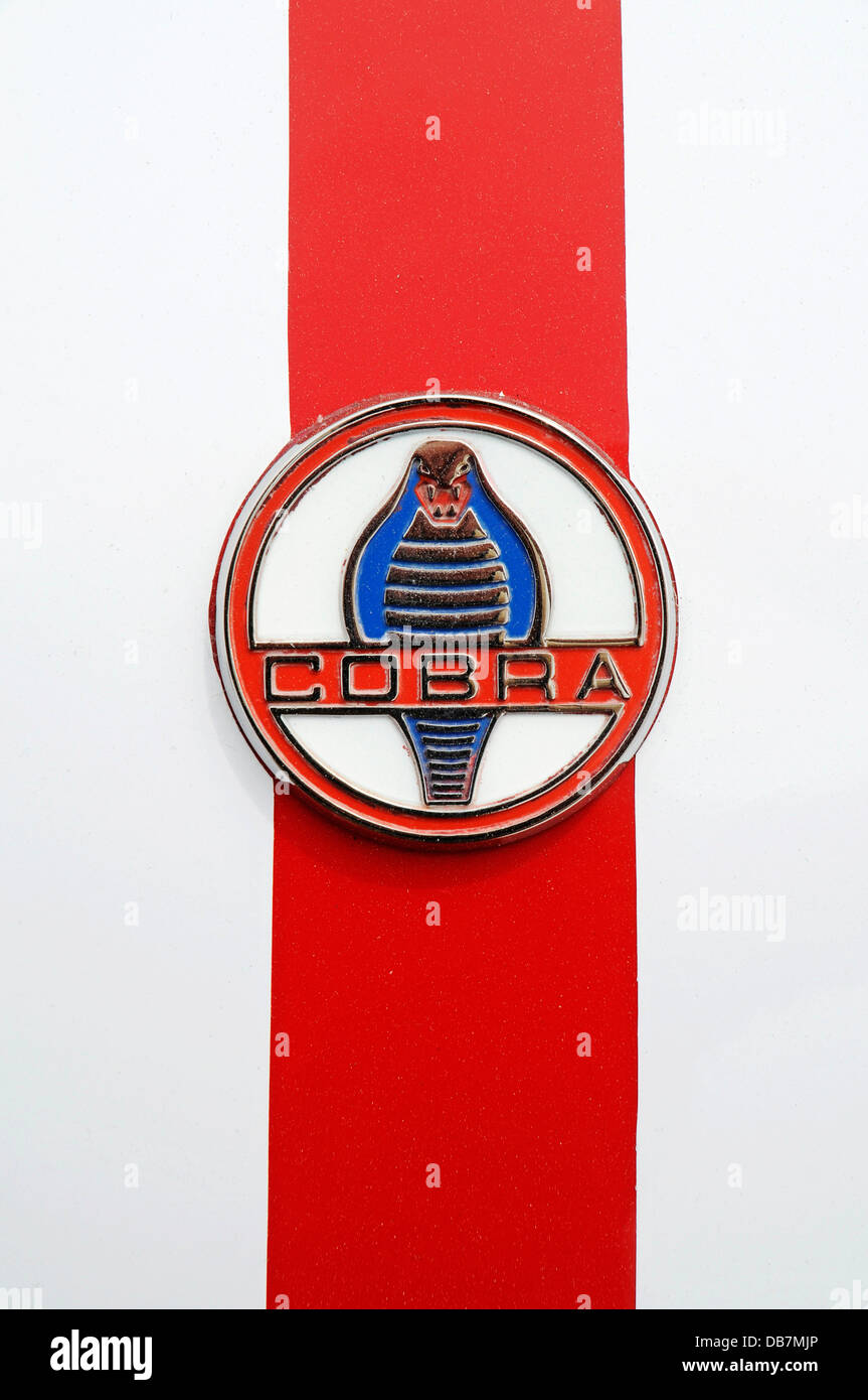 AC Cobra, logo, British vintage sports car Banque D'Images