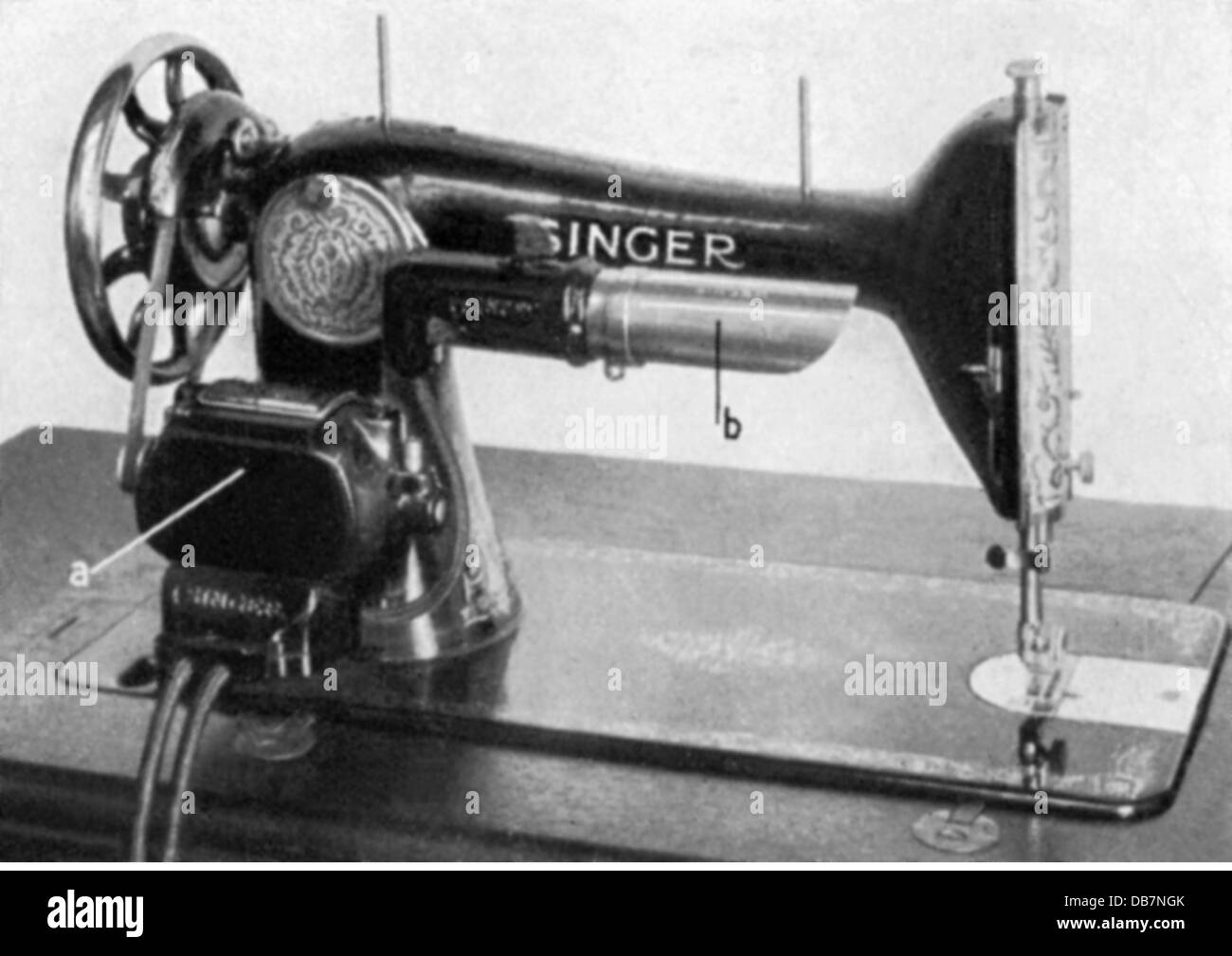Machines à coudre et à coudre pour les ménages avec moteur électrique et  lumière, fabriquées par: Singer, années 1920, droits  additionnels-Clearences-non disponible Photo Stock - Alamy