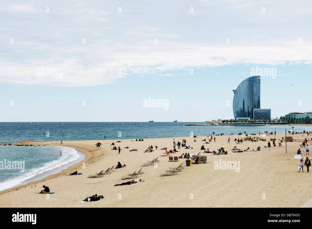 Plage de Barceloneta Banque D'Images