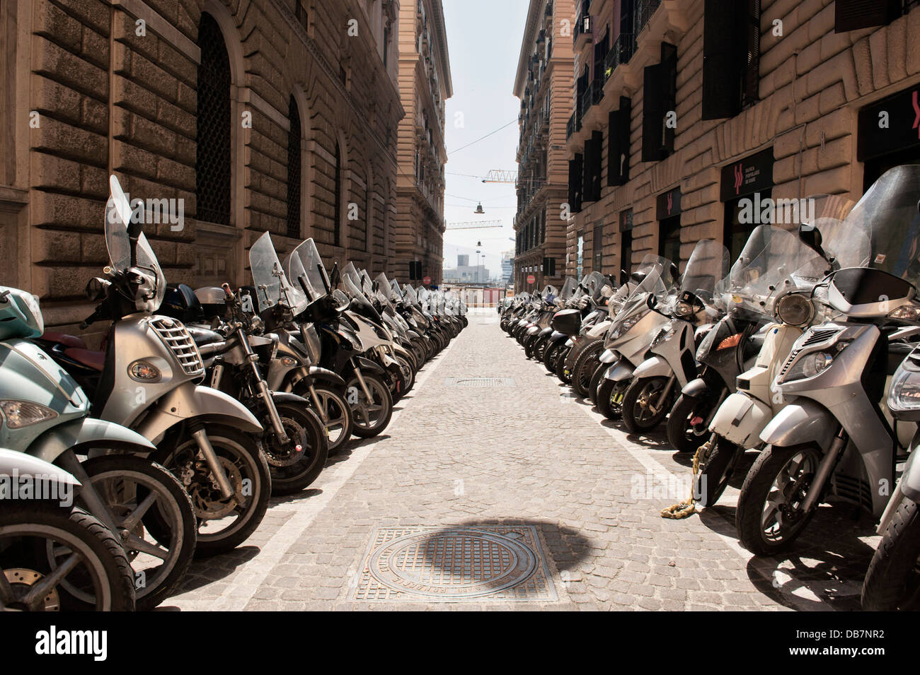Parking moto Banque D'Images