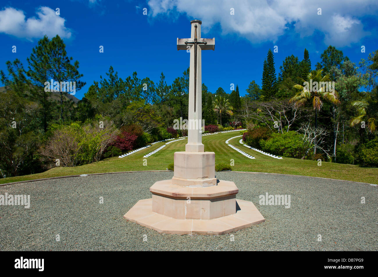 Cimetière militaire de Nouvelle-Zélande Banque D'Images