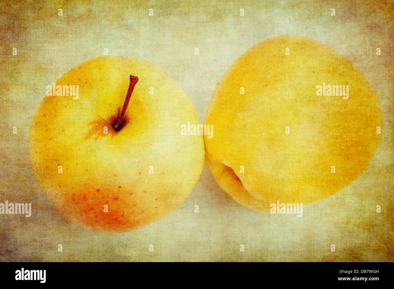 Résumé de la texture des pommes Golden Delicious. Banque D'Images