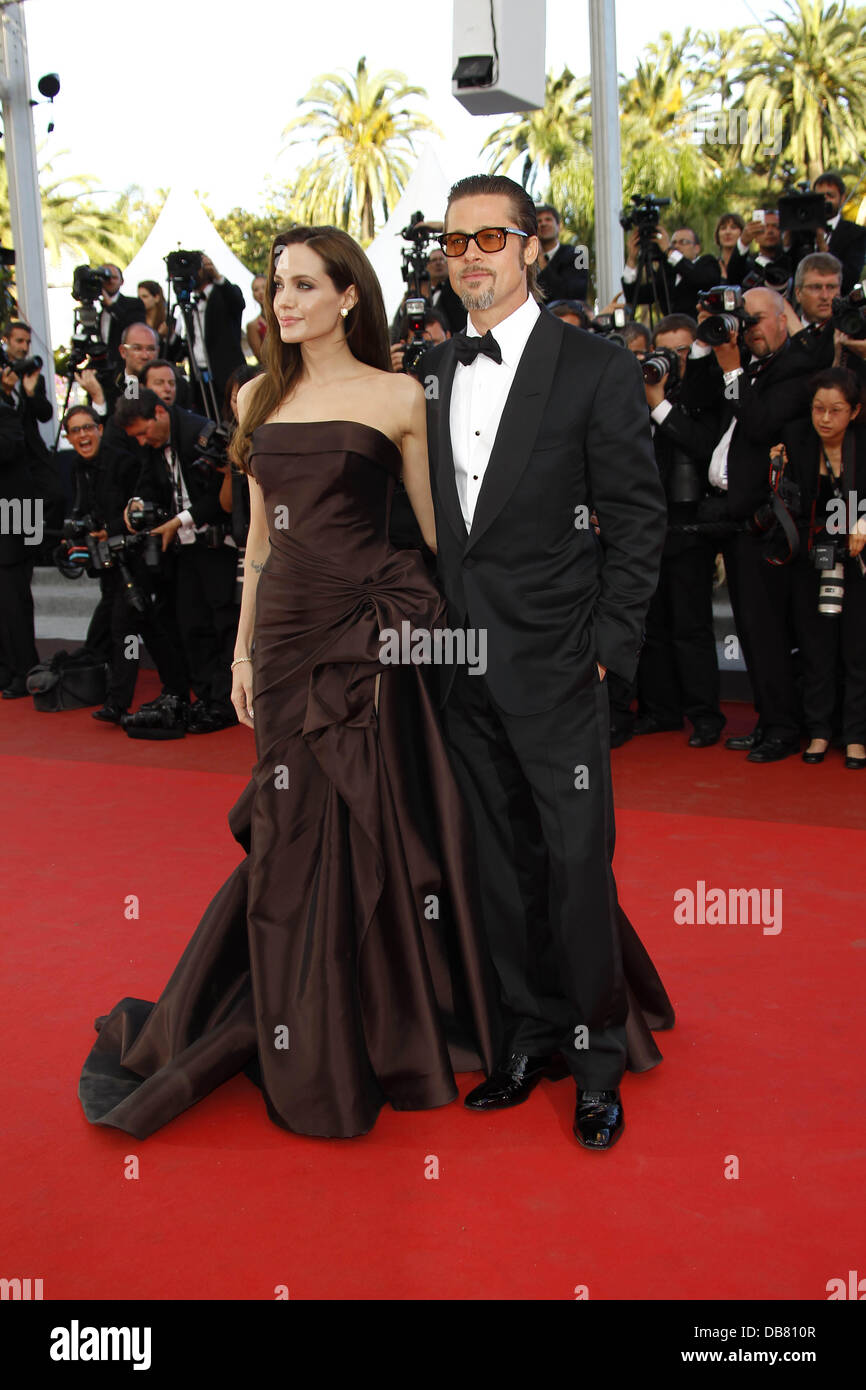 Angelina Jolie, Brad Pitt 2011 Cannes International Film Festival - Jour 6 - l'arbre de vie - Premiere Cannes, France - 16.05.11 Banque D'Images