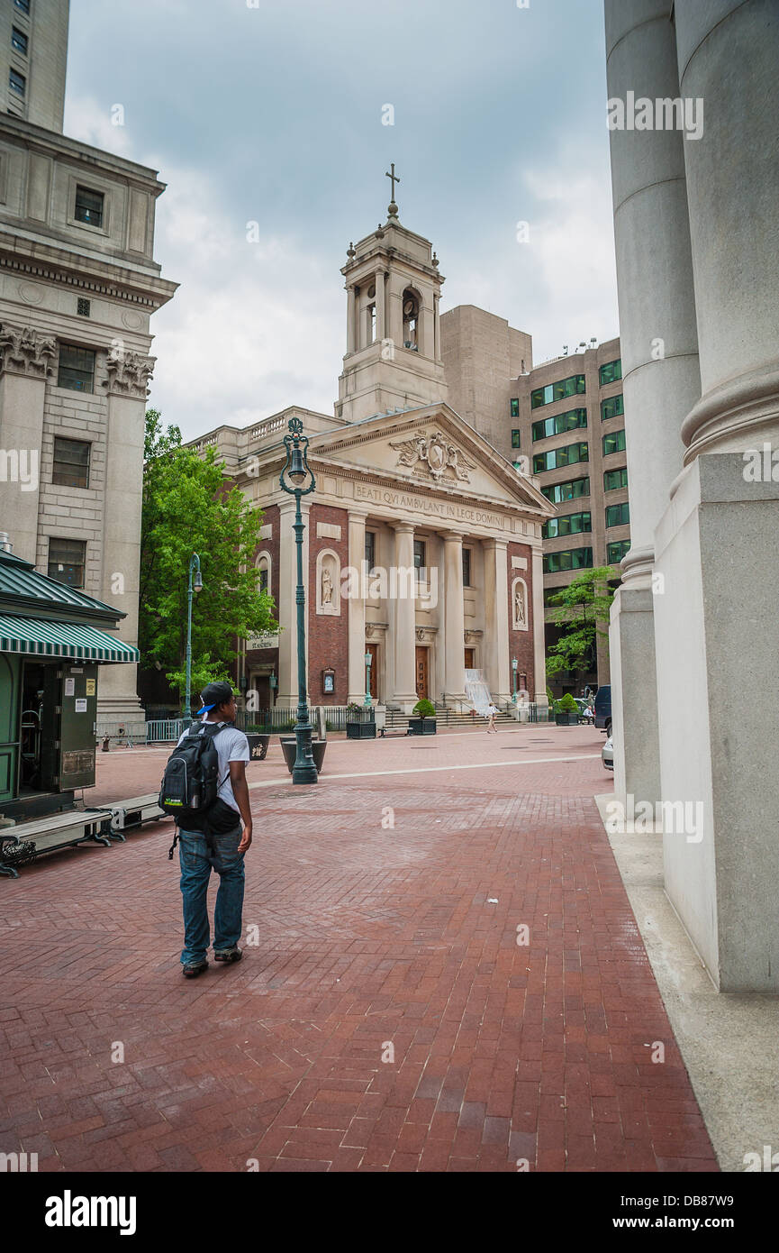 L'Église catholique de St Andrew New York City Banque D'Images