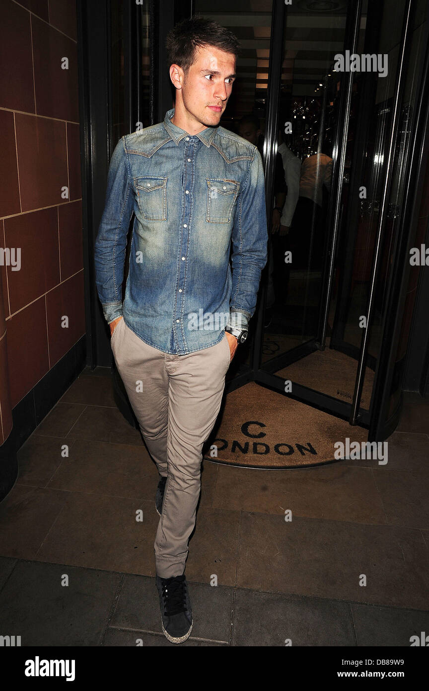 L'équipe de football d'Arsenal Aaron Ramsey a eu lieu à C London Londres, Angleterre - 18.05.11 Banque D'Images