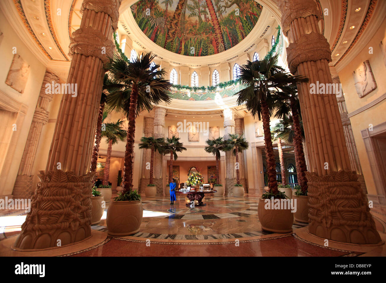 Hall de l'hôtel à la cité perdue à Sun City, Afrique du Sud Banque D'Images