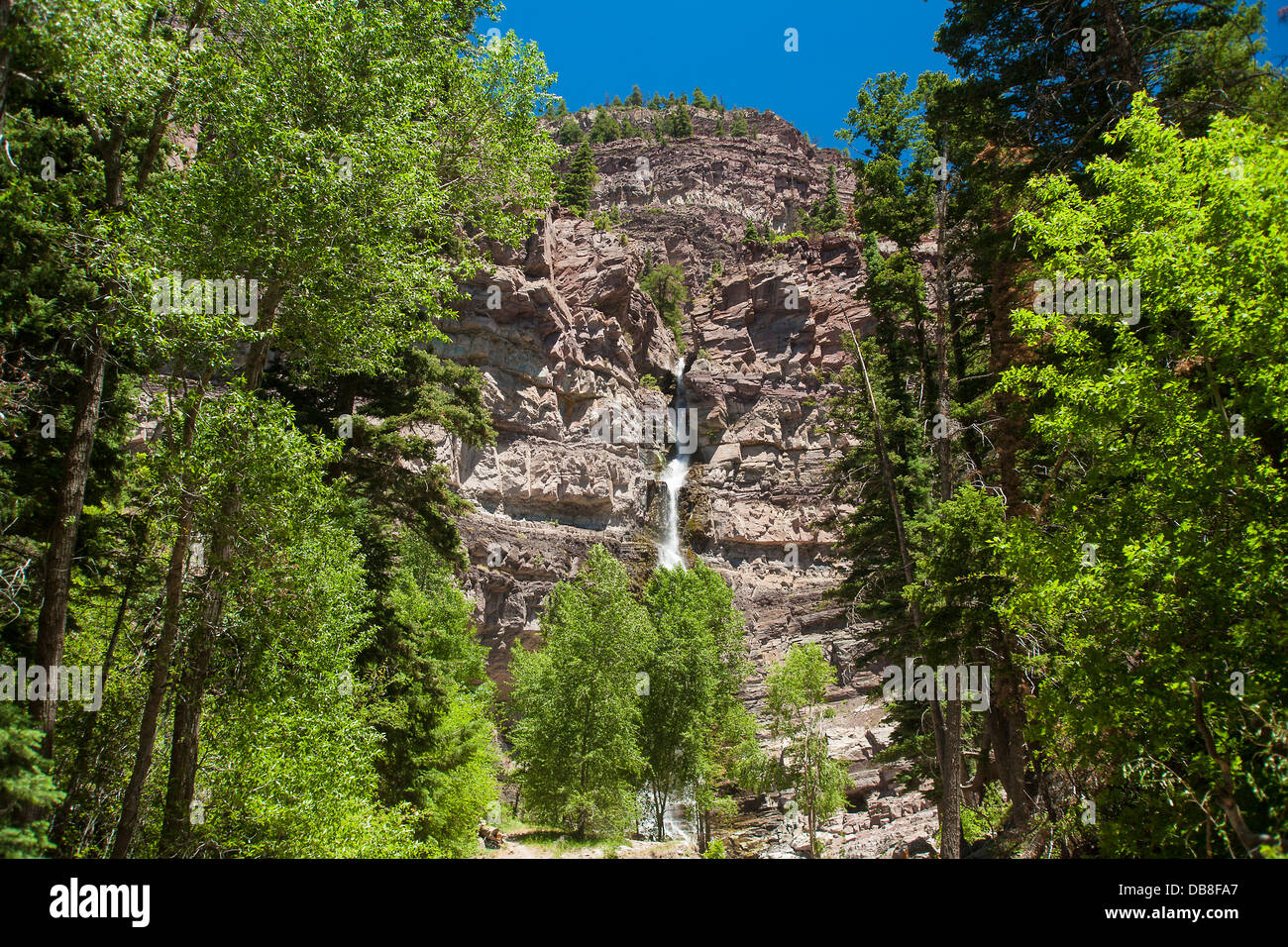 Cascade Falls à Ouray, Colorado. Banque D'Images