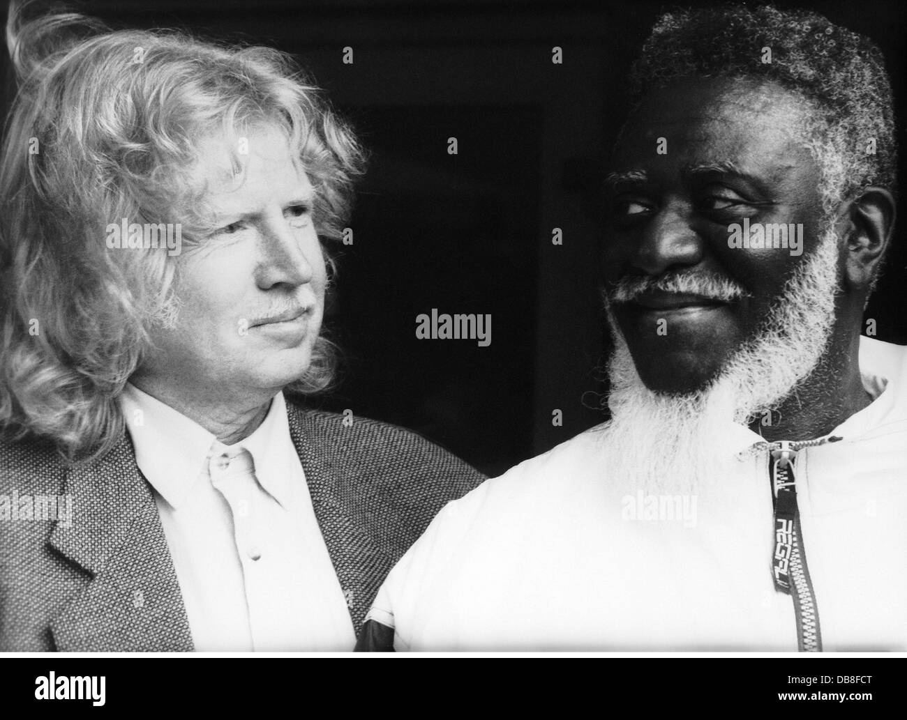 Sanders, Pharoah, * 13.10.1940, musicien américain (jazz), saxophoniste, portrait, avec Eberhard Weber, Francfort, 1997, Banque D'Images