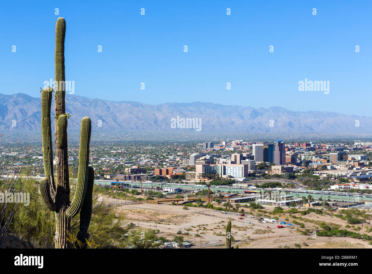 Vue sur le centre-ville de Tucson, Arizona, USA Banque D'Images