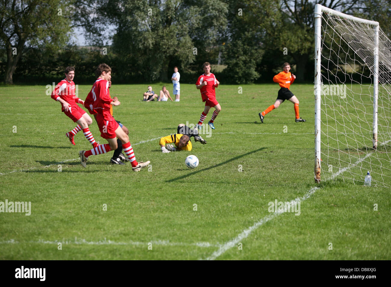 Le football amateur matc Banque D'Images