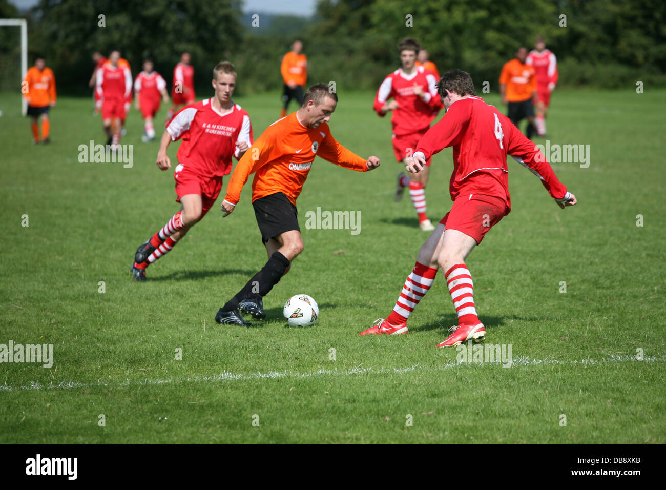 Le football amateur matc Banque D'Images