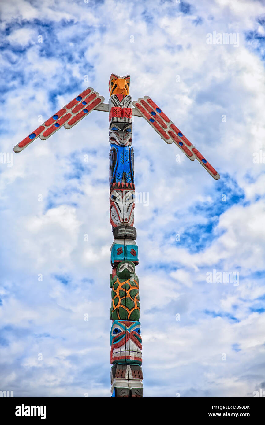 Totem, Vermillion Bay, Ontario, Canada Banque D'Images