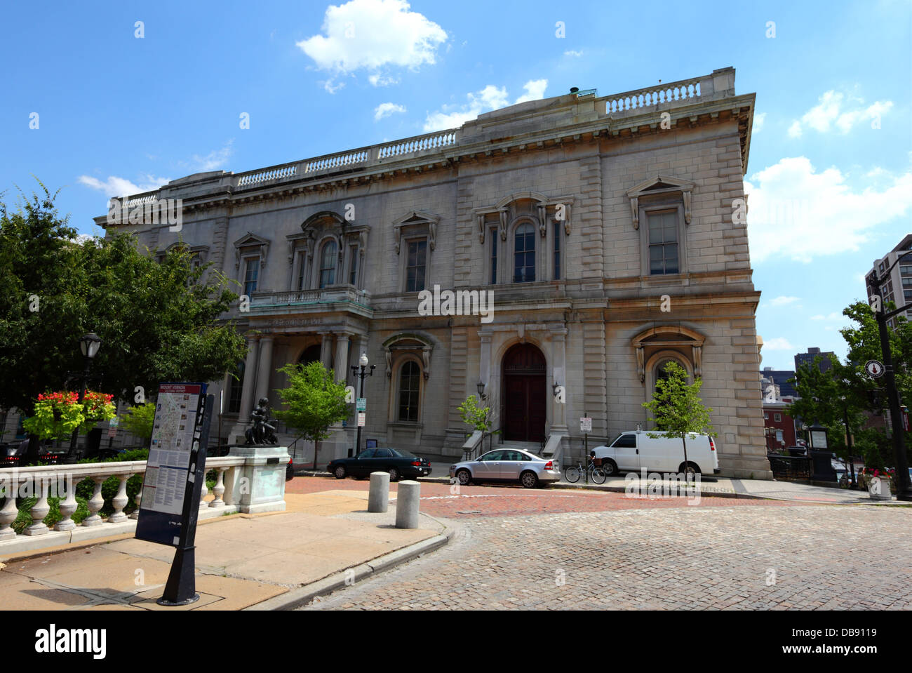 Peabody Institute et de la bibliothèque, une partie de bâtiment de l'Université Johns Hopkins, à Mount Vernon, Baltimore, Maryland, USA Banque D'Images