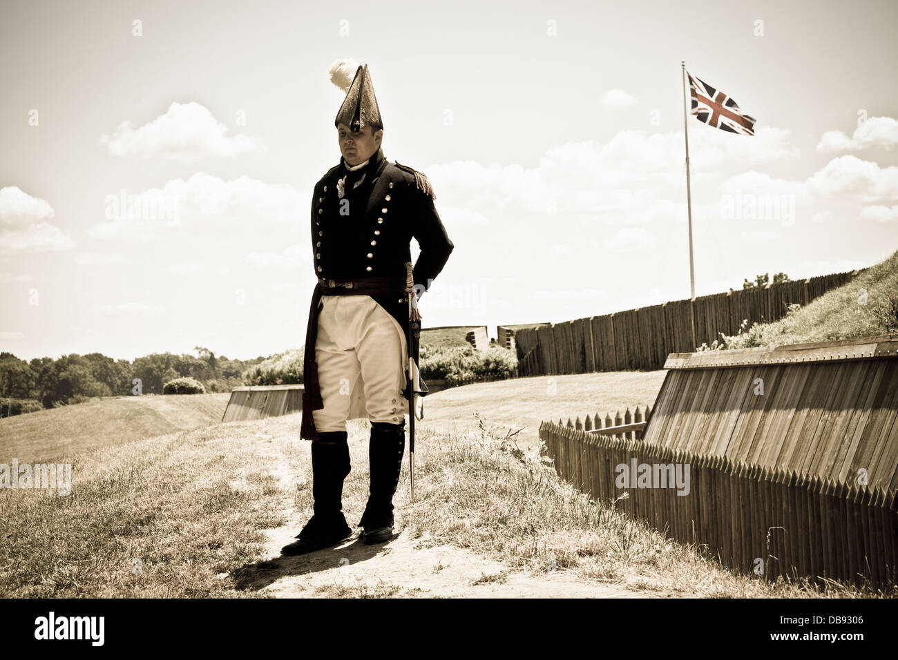 Canada, Ontario, Niagara-on-the-Lake, parc historique national de Fort George, reconstitution de la guerre de 1812 Banque D'Images