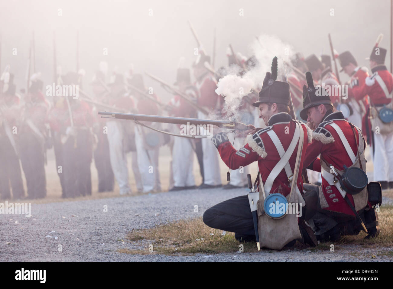 Canada, Ontario, Niagara-on-the-Lake, parc historique national de Fort George, 1812 re-enactment Banque D'Images