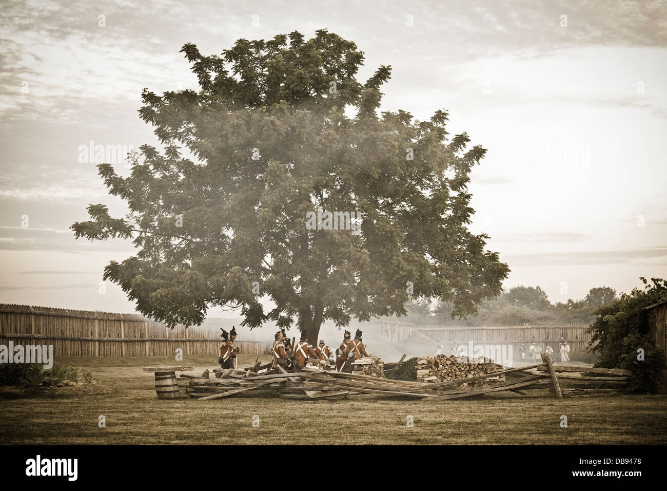 Canada, Ontario, Niagara-on-the-Lake, parc historique national de Fort George, 1812 re-enactment Banque D'Images