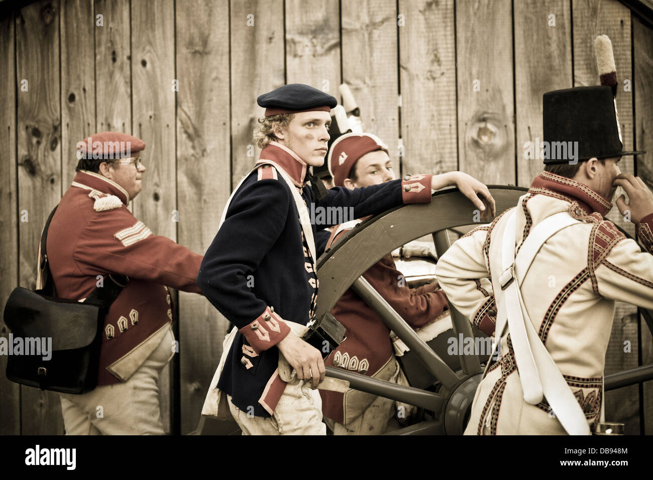 Canada, Ontario, Niagara-on-the-Lake, Fort George Parc Historique National, guerre de 1812 re-enactment Banque D'Images
