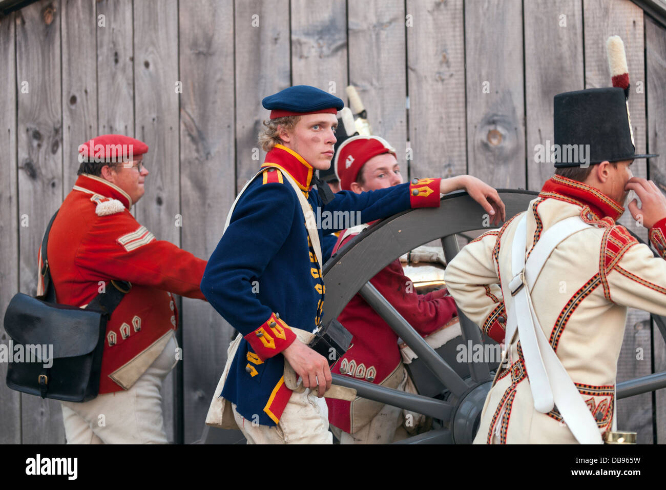 Canada, Ontario, Niagara-on-the-Lake, parc historique national de Fort George, 1812 re-enactment Banque D'Images