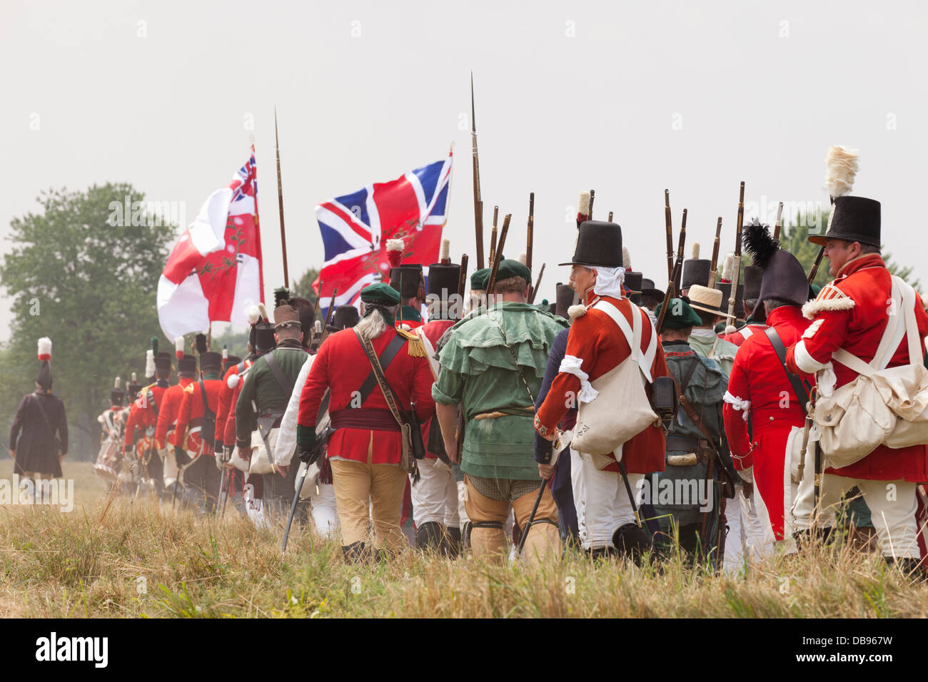 Canada, Ontario, Niagara-on-the-Lake, parc historique national de Fort George, 1812 re-enactment Banque D'Images