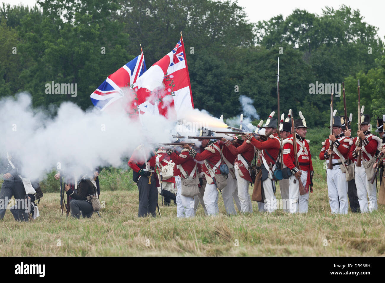 Canada, Ontario, Niagara-on-the-Lake, parc historique national de Fort George, 1812 re-enactment Banque D'Images