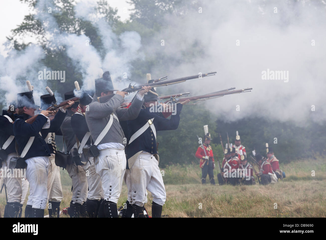 Canada, Ontario, Niagara-on-the-Lake, parc historique national de Fort George, 1812 re-enactment Banque D'Images