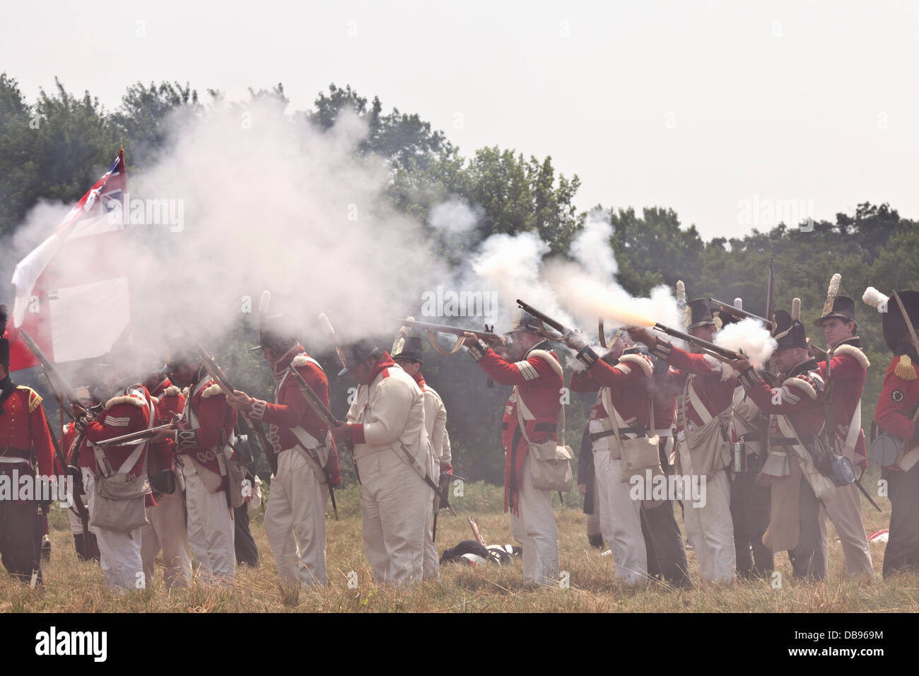 Canada, Ontario, Niagara-on-the-Lake, parc historique national de Fort George, 1812 re-enactment Banque D'Images