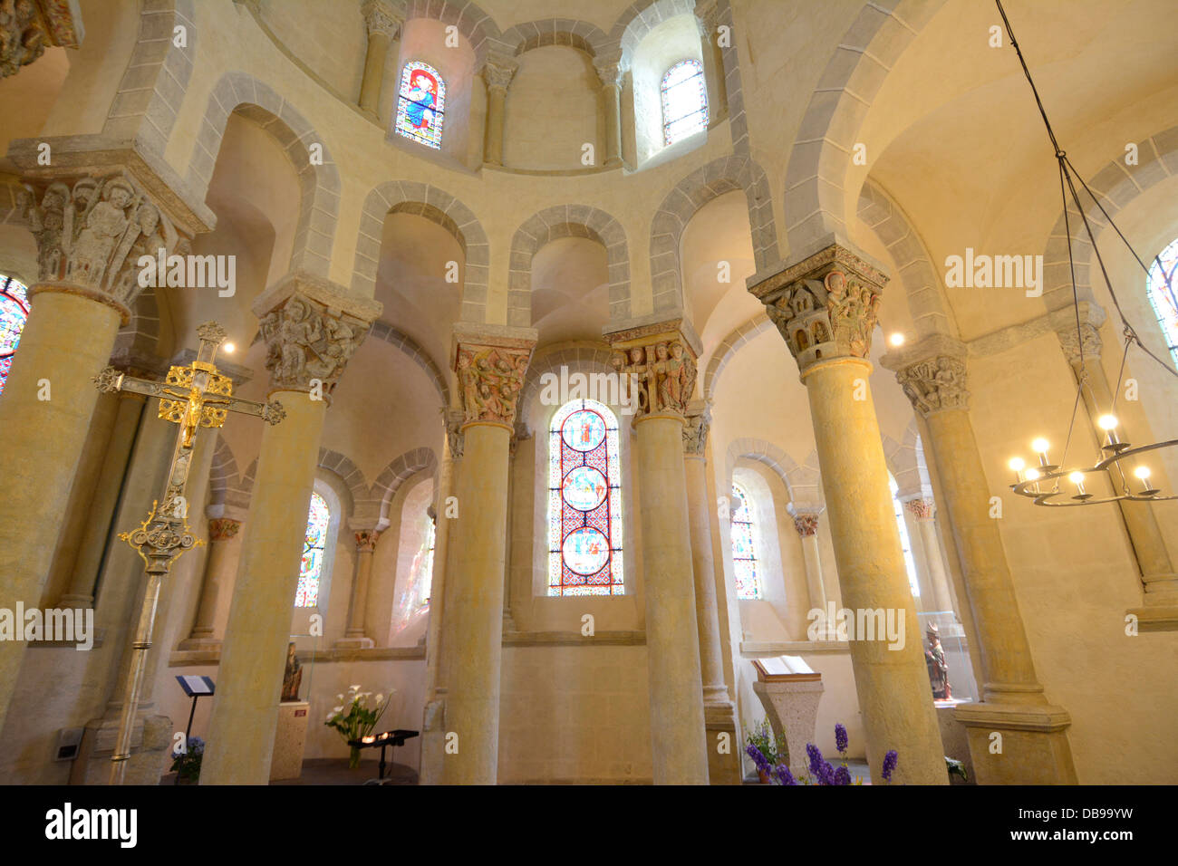 Notre-Dame-du-Mont-Cornadore de Saint-Nectaire, l'église romane Saint-Nectaire, Puy-de-Dôme, Auvergne, France Banque D'Images