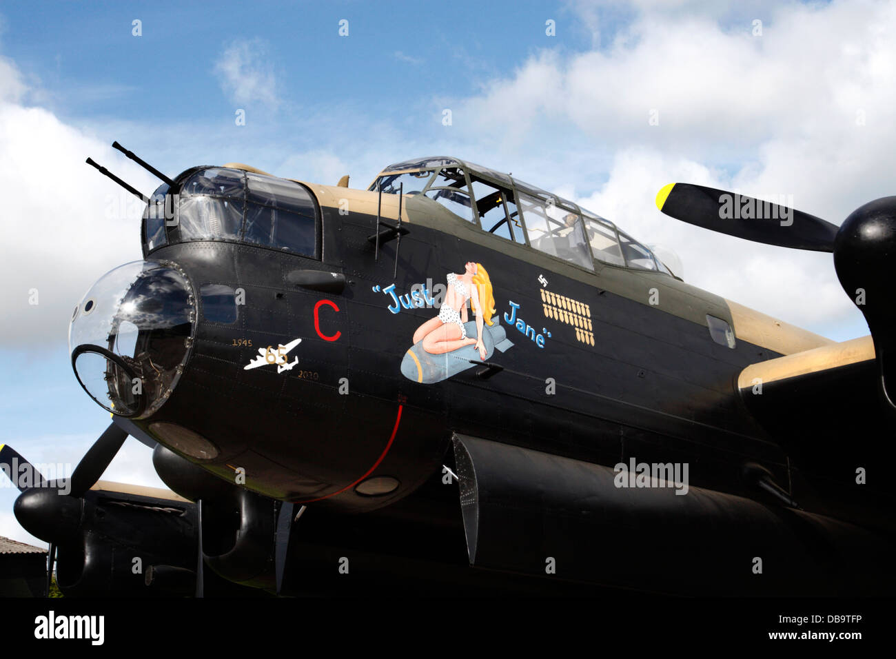 Bombardier Avro Lancaster B Mk VII NX611 'Jane', East Kirkby, Lincolnshire, Angleterre, RU Banque D'Images