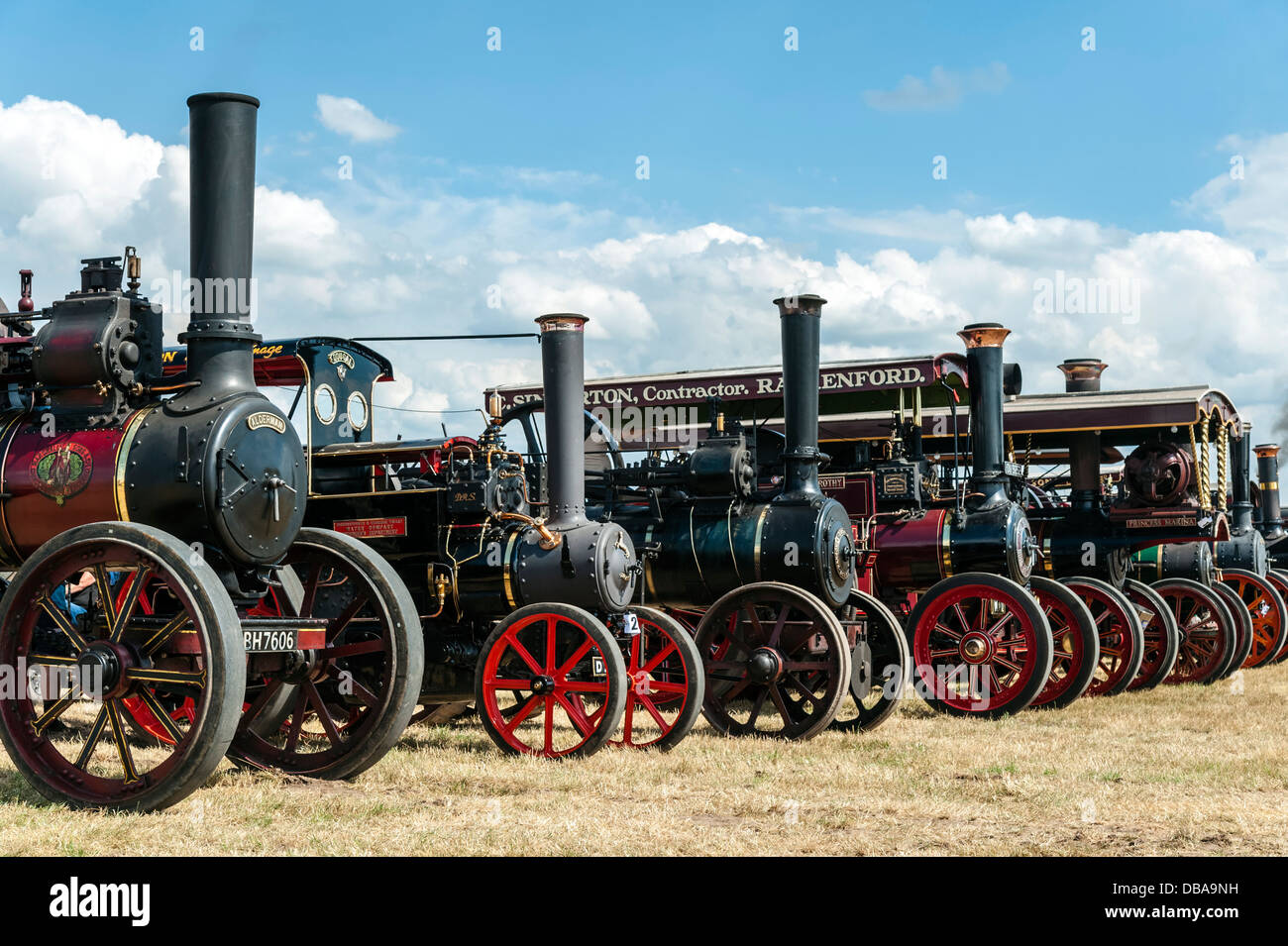 Gamme de moteurs de traction à vapeur Welland rally, près de la promenade Malvern Hills, Worcestershire, Royaume-Uni. Banque D'Images