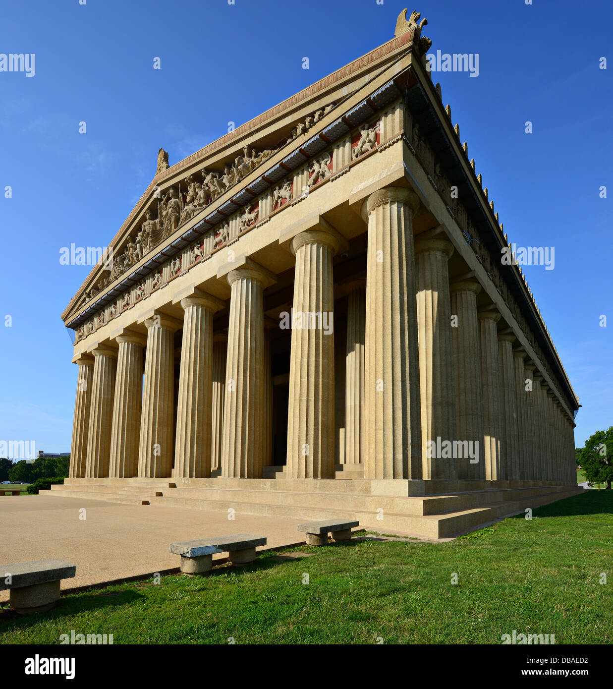 Réplique du Parthénon au Parc du Centenaire à Nashville, Tennessee, USA. Banque D'Images