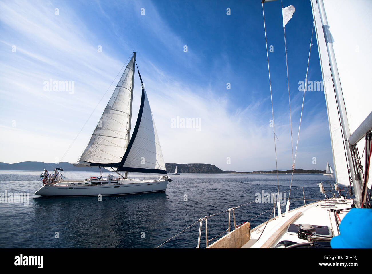 Régate sur la mer. Voilier. Yachting. La voile. Concept de voyage. Locations de. Banque D'Images