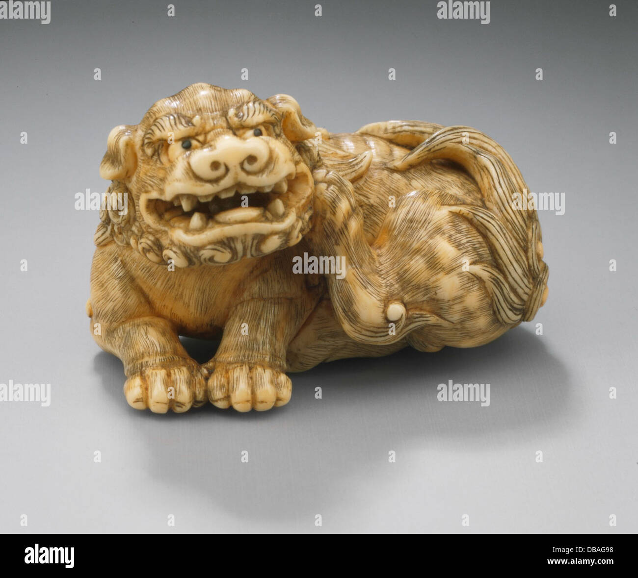 Lion Chinois assis (shishi) M.59.35.13 Banque D'Images