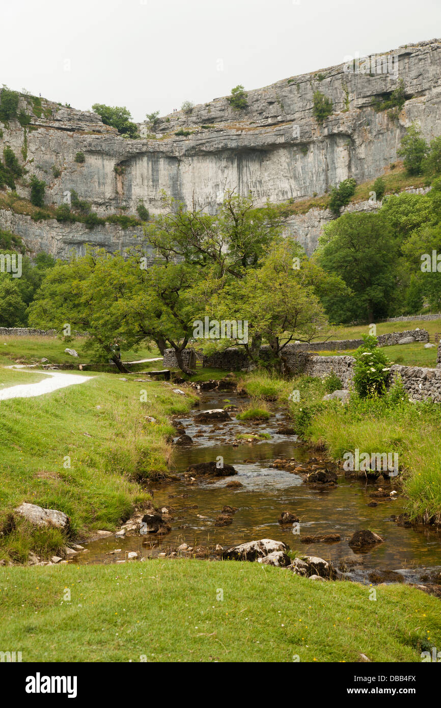 Malham Beck Malham Cove Yorkshire river Banque D'Images