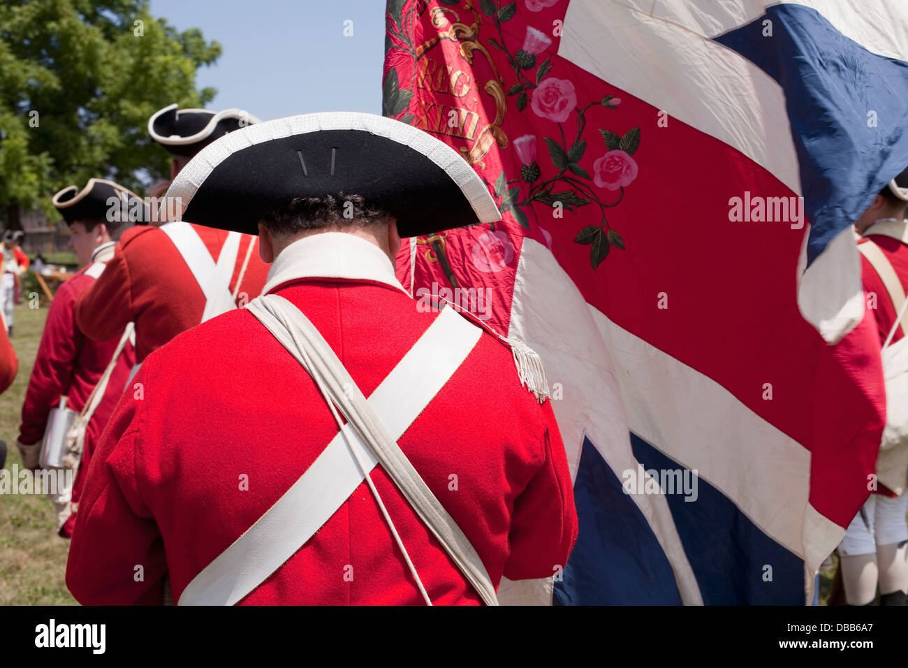 Canada, Ontario, Niagara-on-the-Lake, parc historique national de Fort George, reconstitution de la guerre loyaliste révolutionnaire Banque D'Images