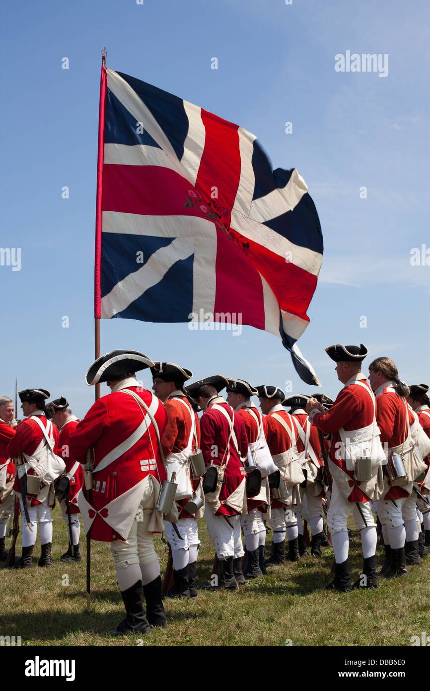 Canada, Ontario, Niagara-on-the-Lake, parc historique national de Fort George, reconstitution de la guerre loyaliste révolutionnaire Banque D'Images