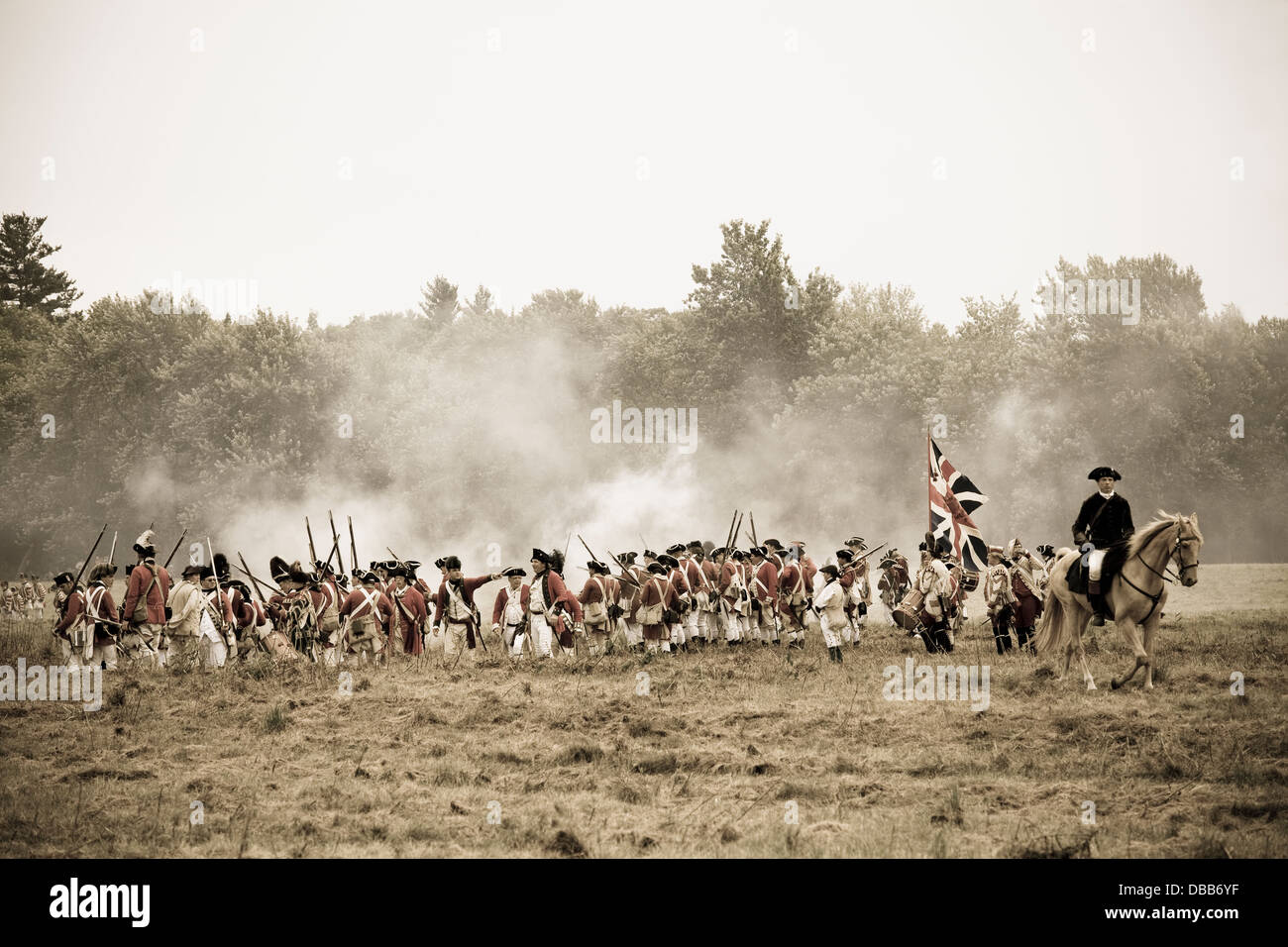 Canada, Ontario, Niagara-on-the-Lake, parc historique national de Fort George, reconstitution de la guerre loyaliste révolutionnaire Banque D'Images
