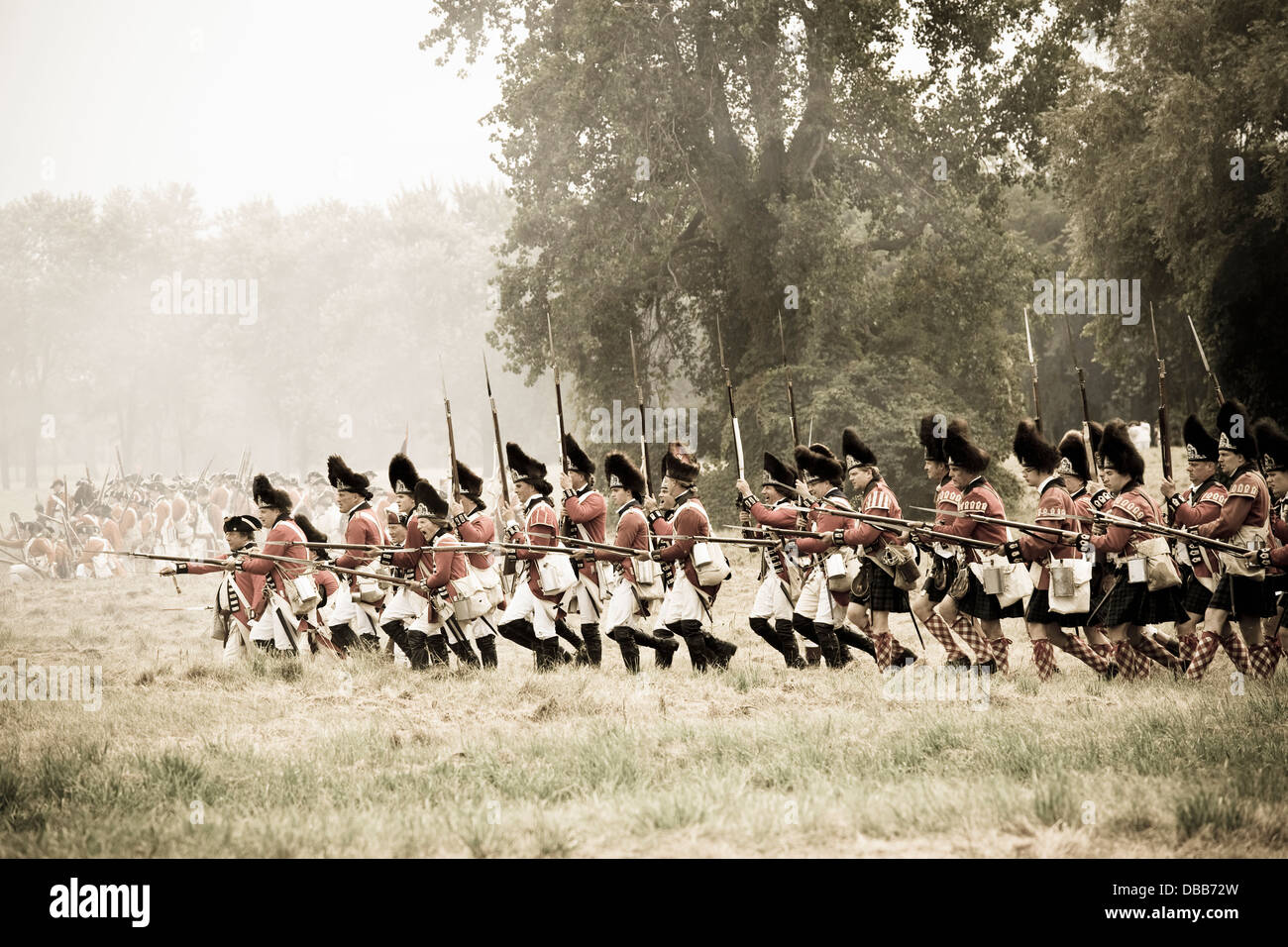 Canada, Ontario, Niagara-on-the-Lake, parc historique national de Fort George, reconstitution de la guerre loyaliste révolutionnaire Banque D'Images